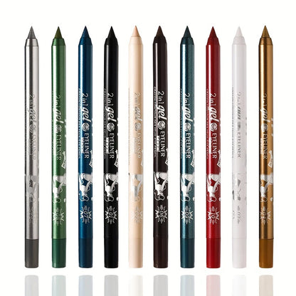 10-Color Luxury Gel – Eyeliner Pen Set – Waterproof Long-Lasting Eye, Lip &amp; Concealer Pencils✨