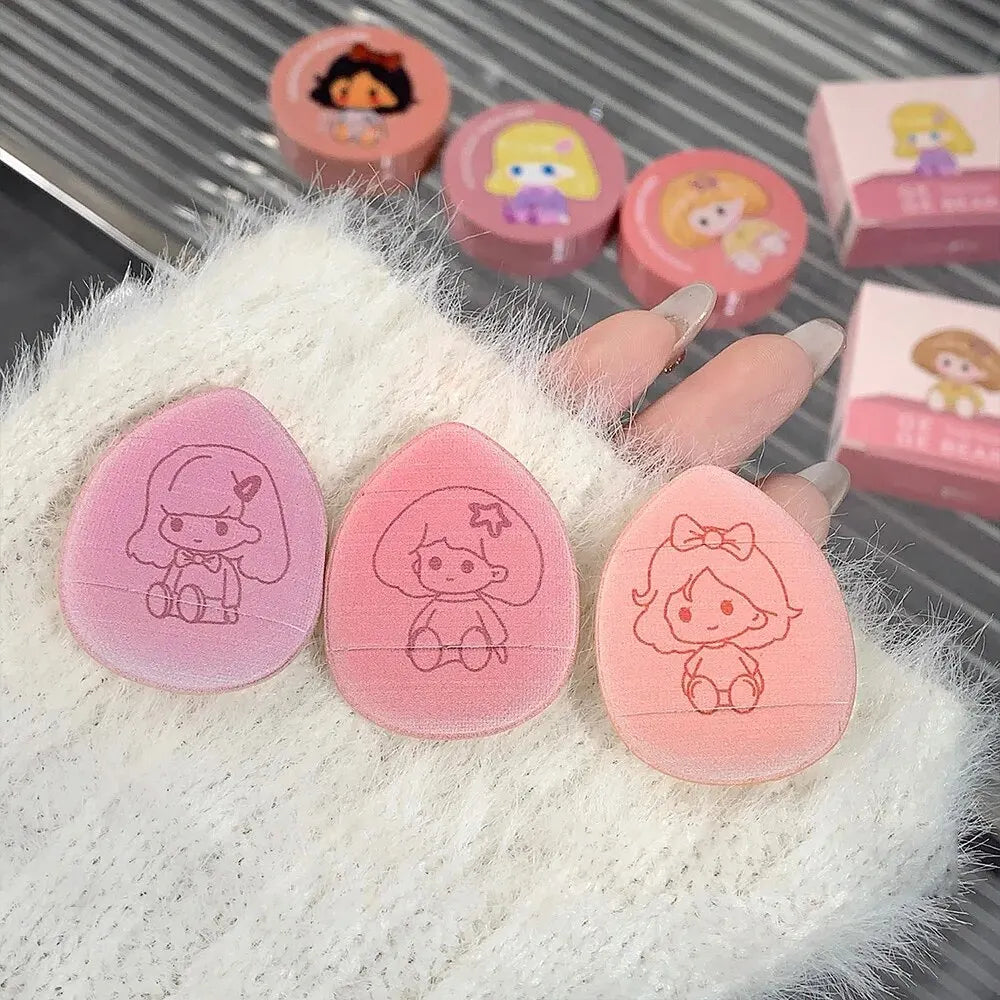 Gege Bear Cushion – Blush With Powder Puff – Long-Lasting Blendable Cheek Color for Natural Glow✨