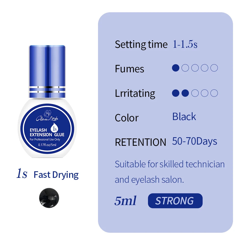 Professional Lash Glue – – 0.3–2 Sec Dry, Strong Hold Black✨