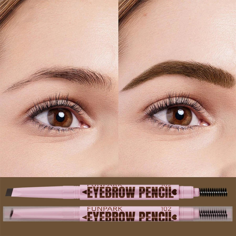 2-In-1 Luxury Eyebrow – Pencil & Brush – Waterproof Long-Lasting Brow Pen✨