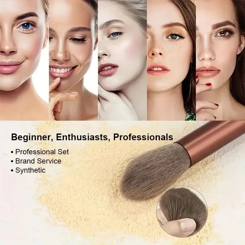 Professional Makeup Brush – Set – Soft Fluffy Foundation, Powder, Eyeshadow &amp; Kabuki Blending Brushes✨