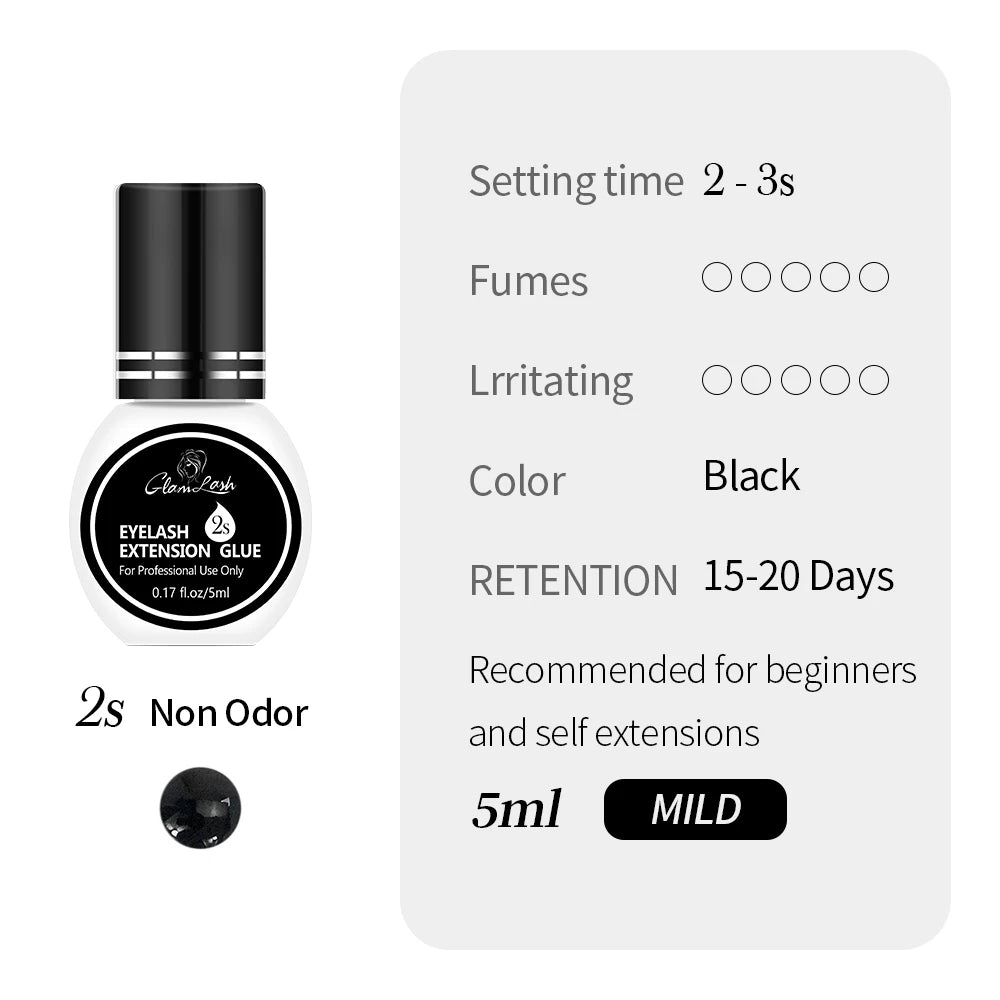 Professional Lash Glue – – 0.3–2 Sec Dry, Strong Hold Black✨