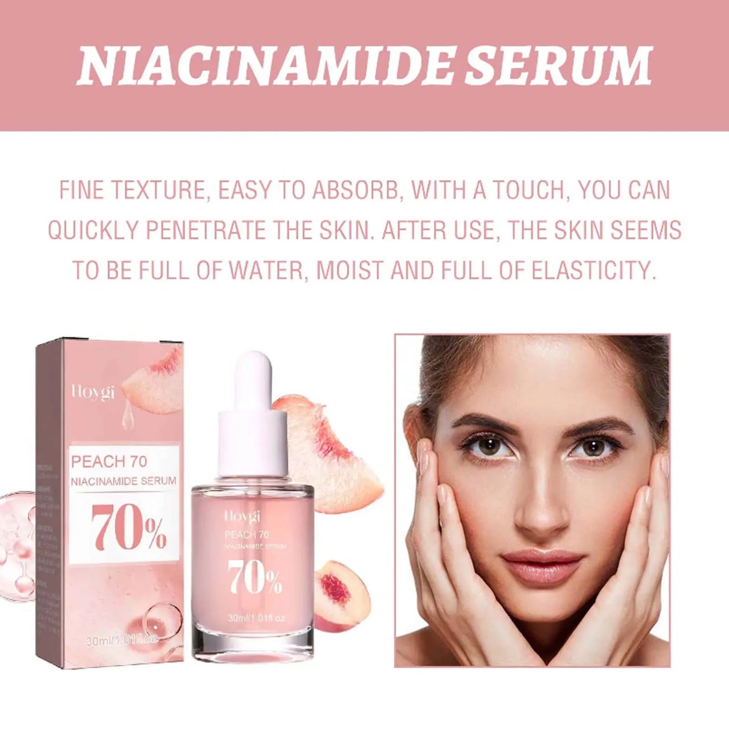 Peach 70% Niacinamide Serum – Brightening, Pore Care & Hydration
