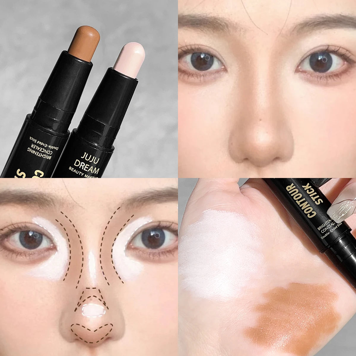 Dual-Ended Contour & – Concealer Stick – Long-Lasting Face Foundation Corrector✨