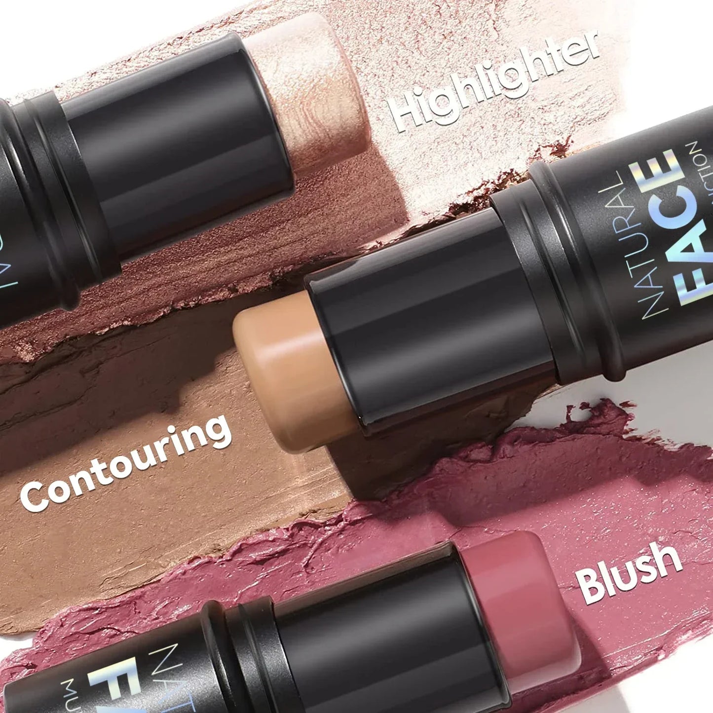 Multi-Function Contour & Highlighter Stick – Cream Bronzer, Blush &amp; Brightening Concealer Makeup Pen✨
