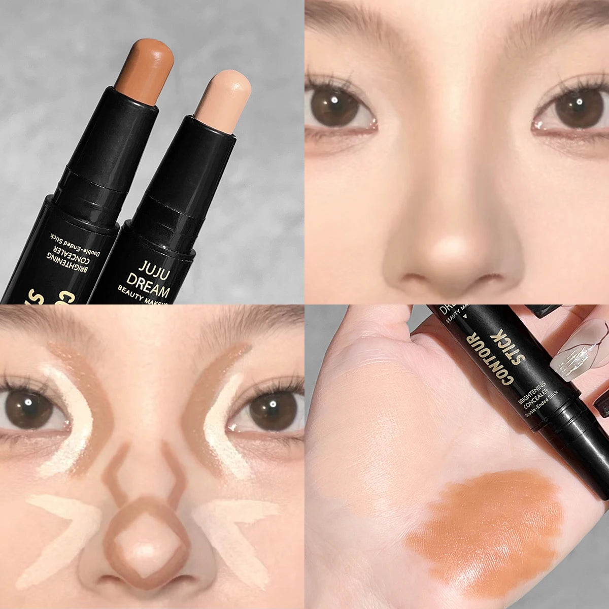 Dual-Ended Contour & – Concealer Stick – Long-Lasting Face Foundation Corrector✨