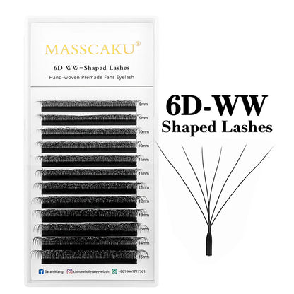 Premium Mink W – Shape Lash Extensions – 3D–6D Volume, 12✨