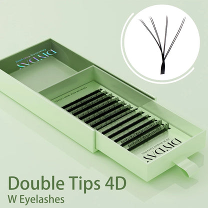 W-Shape Premade Fan – Lash Extensions – 3D–8D Volume Bloom Effect✨