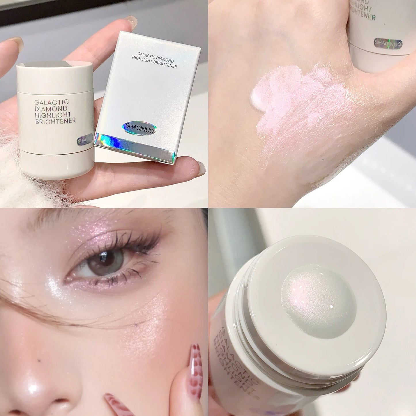 Pearlescent Liquid Highlighter – – Diamond Glow Body & Face Shimmer✨
