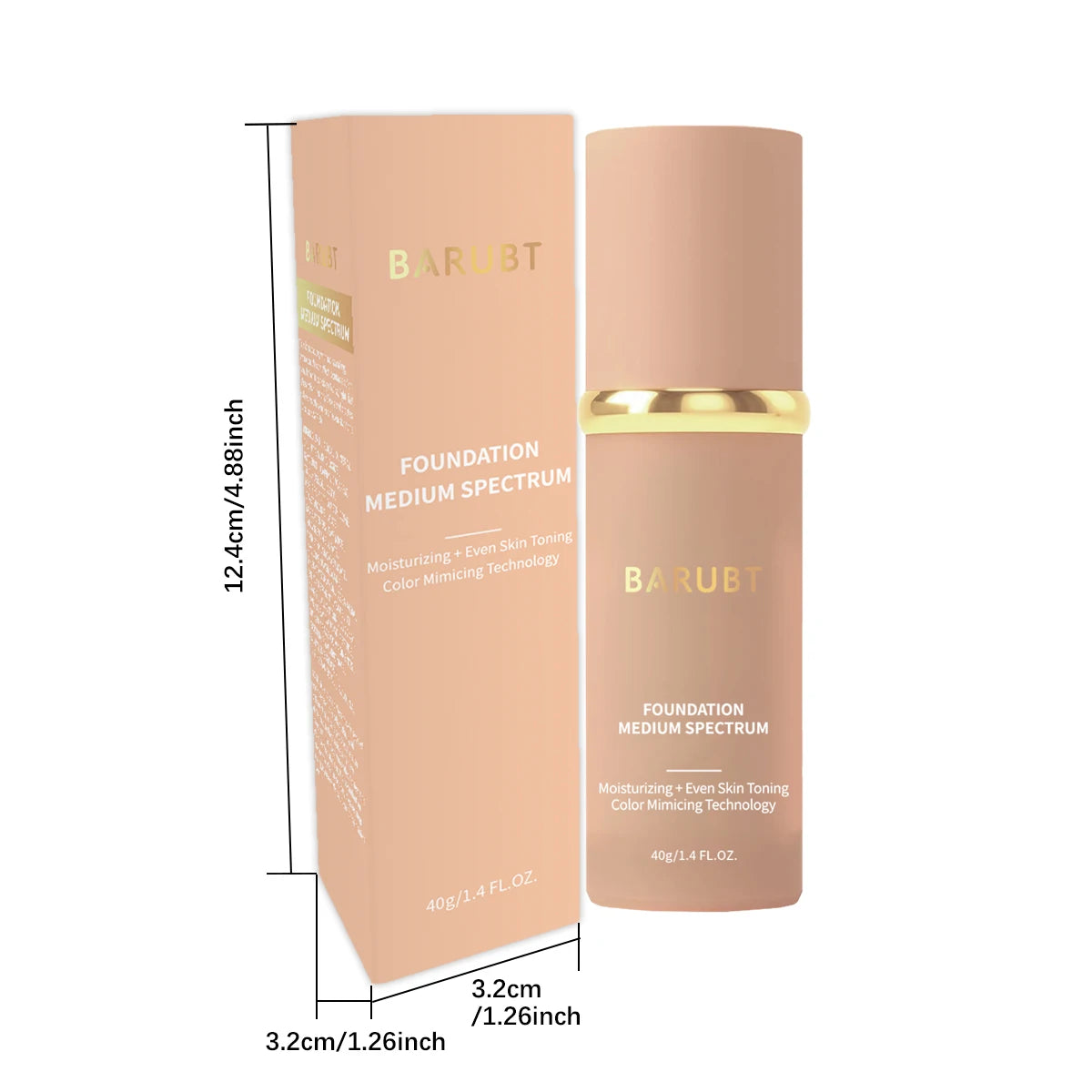 Barubt Temperature-Adapting Foundation – – Waterproof, Moisturizing, Long-Lasting Coverage✨