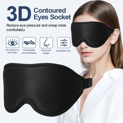 3D Contoured Sleep Eye Mask – Memory Foam Blackout Eye Mask😴✈️