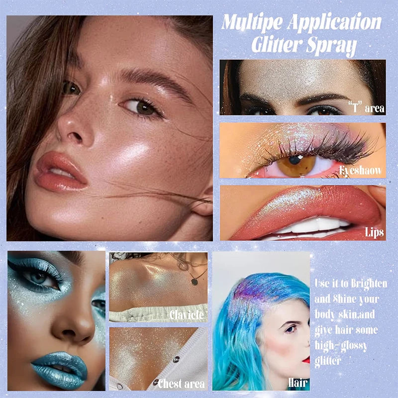 Diamond Glitter Spray – Highlighter – High Gloss Face & Body✨