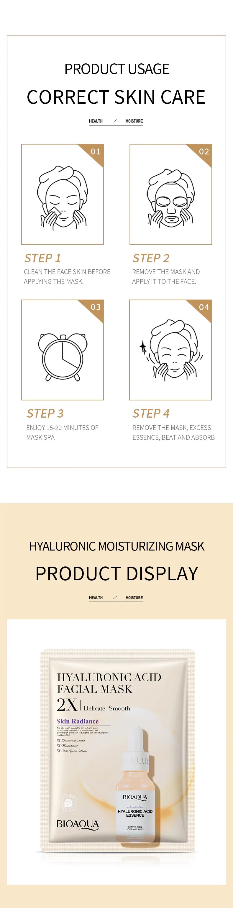 Centella - Collagen Face Mask – Vitamin C & Hyaluronic Acid ✨