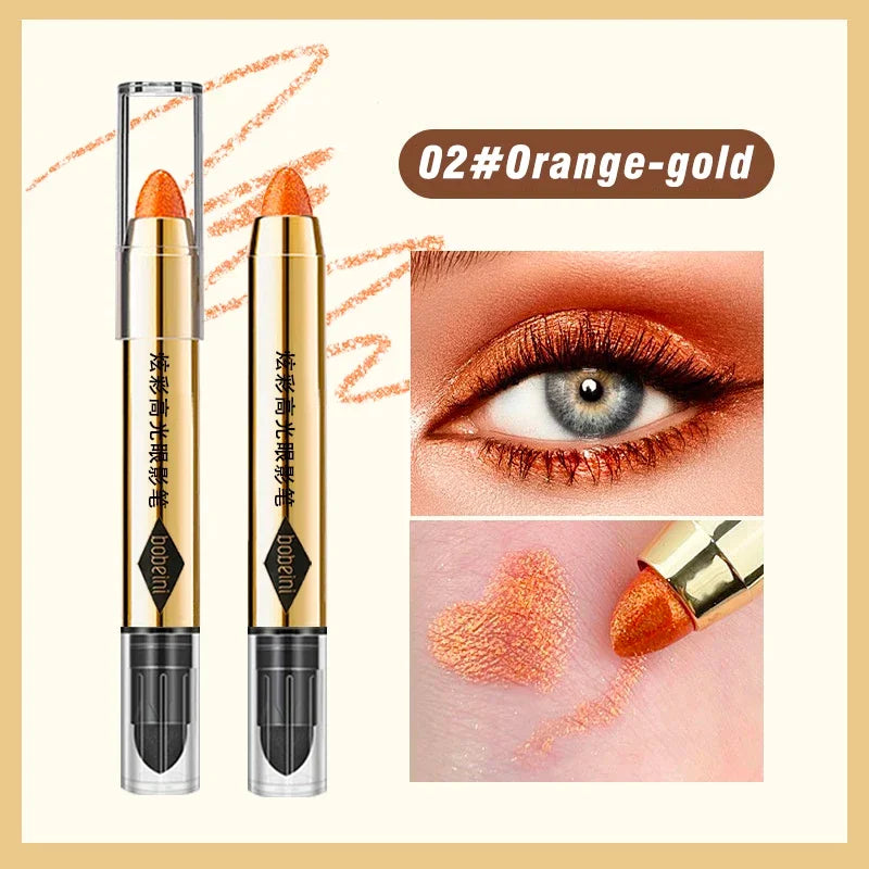 6-Color Dual-Ended Luxury – Eyeshadow Stick Set – Waterproof Long-Lasting Matte & Glitter ✨