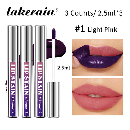 Peel-Off Lip Stain – Kit (3Pcs) – Long Lasting Waterproof Transfer-Proof Pink Lip Tint Set✨