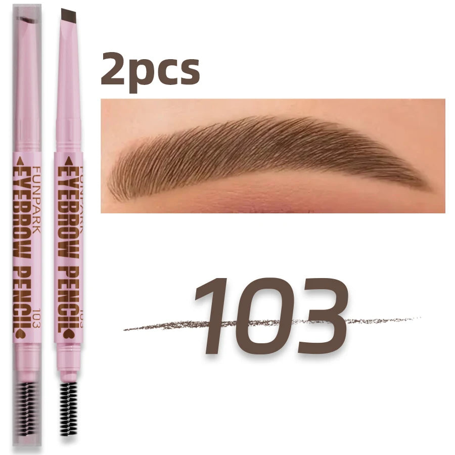 2-In-1 Luxury Eyebrow – Pencil & Brush – Waterproof Long-Lasting Brow Pen✨