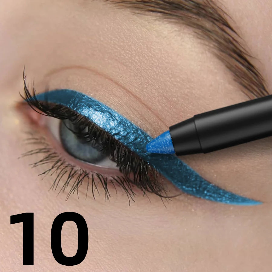 Metallic Eyeliner Pen – – Waterproof, Shimmer, High-Pigment (10-Color )✨