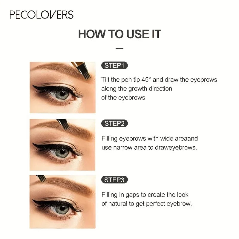 Eyebrow Tattoo Pen – (4-Tip) – Waterproof, Long-Lasting, 5 Shades✨