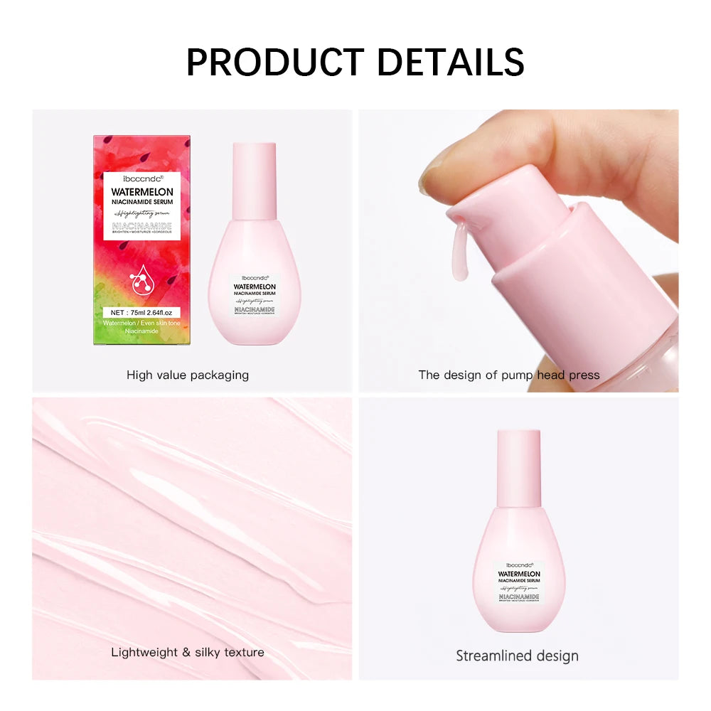 Watermelon Glow Niacinamide – Dew Drops Serum – Hydrating Brightening Face  Primer✨