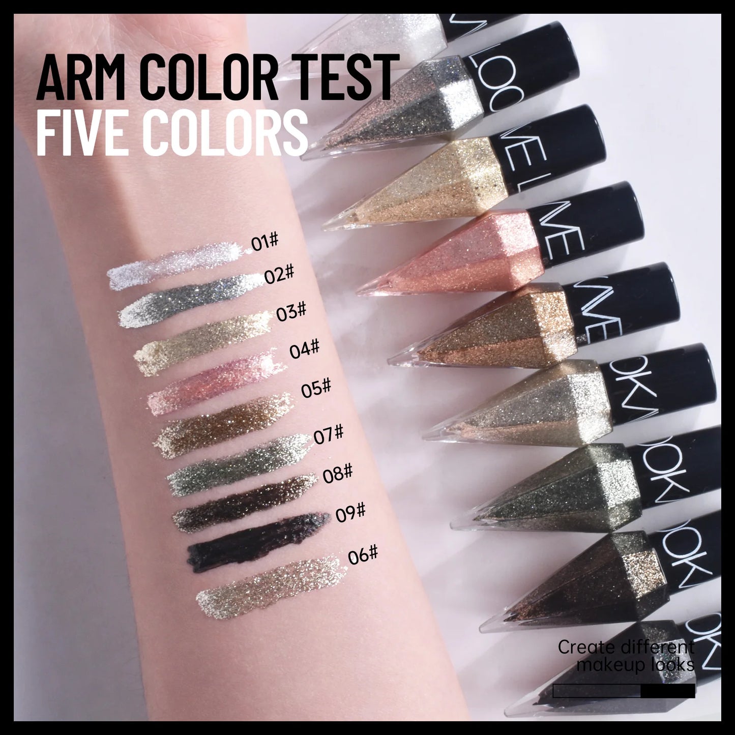 Diamond Shimmer Liquid – Eyeliner Pen – Waterproof, Quick-Dry, Long-Lasting (9-Colors)✨
