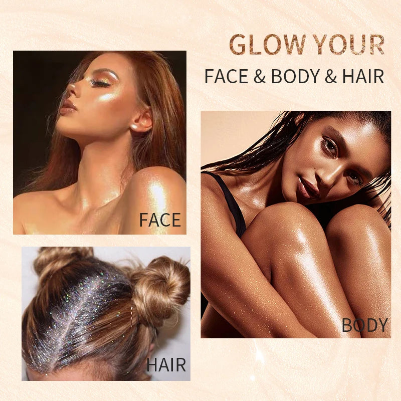 4-Color Liquid Body – Highlighter – Glow Contour & Brightening Luminizer✨