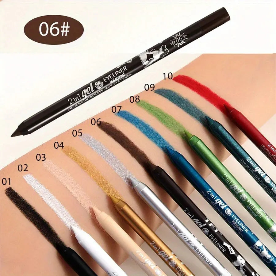 10-Color Luxury Gel – Eyeliner Pen Set – Waterproof Long-Lasting Eye, Lip &amp; Concealer Pencils✨