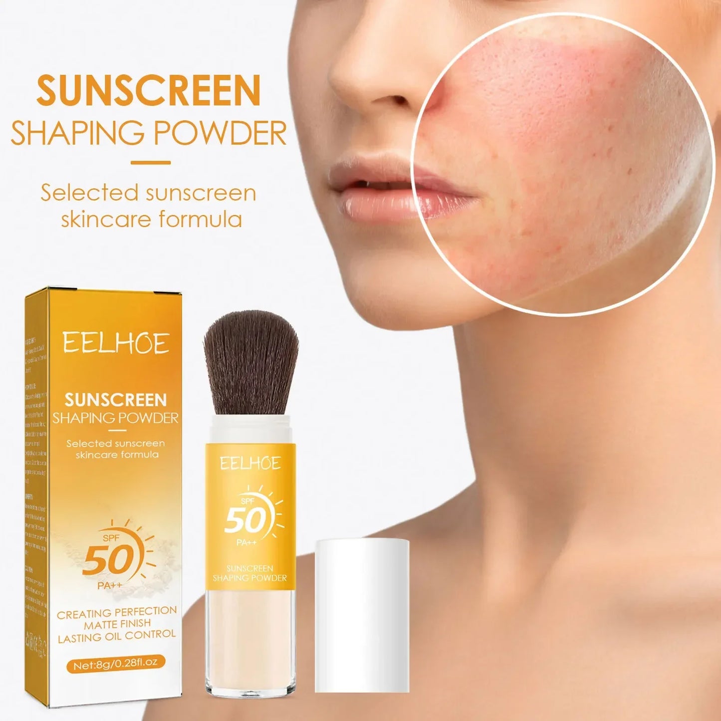 Mineral Sunscreen Setting Powder Spf 50 – Oil-Control Matte Finish✨