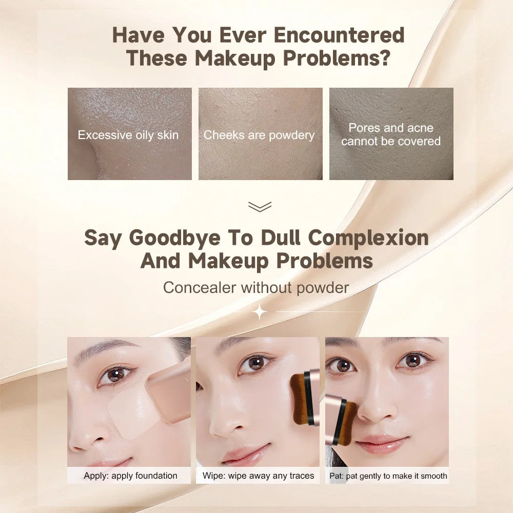 Life Girls Double-Headed Foundation Stick With Brush – Concealer & Makeup Base✨