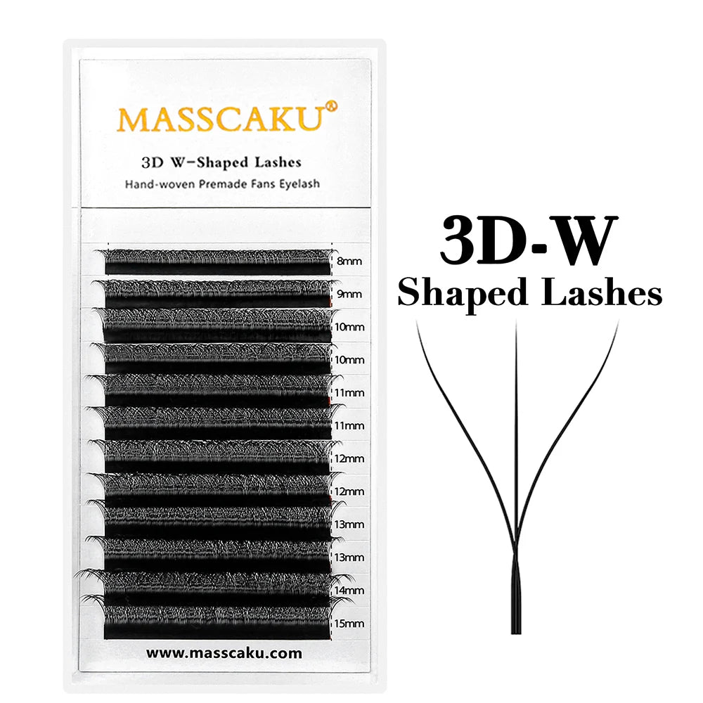 Premium Mink W – Shape Lash Extensions – 3D–6D Volume, 12✨