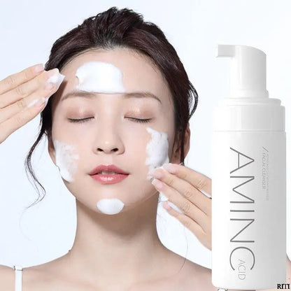 Amino Acid Cleansing Mousse Face Wash (100/150ml) – Oil Control, Deep Pore Cleanser for Acne, Mite Removal, Hydrating & Brightening Foam
