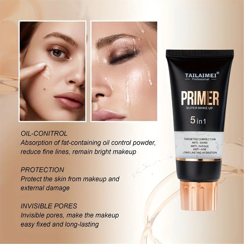Waterproof Transparent Gel Makeup Primer – Matte Long-Lasting Foundation Base with Avocado &amp; Rose Extract✨