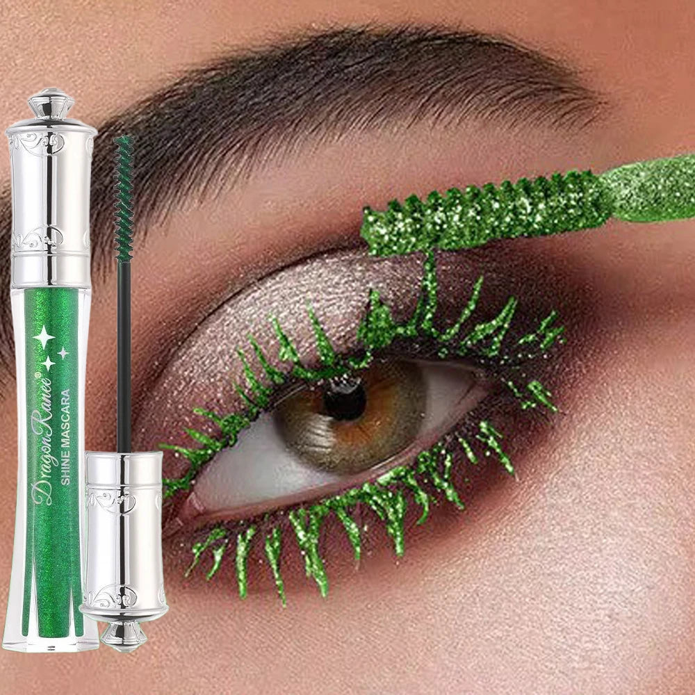 9-Color Diamond Glitter Mascara – Waterproof Volumizing Curl Lash Mascara✨
