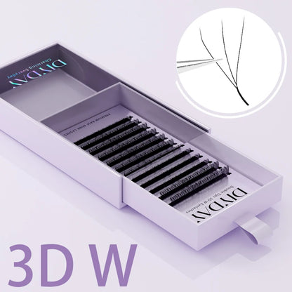 W-Shape Premade Fan – Lash Extensions – 3D–8D Volume Bloom Effect✨