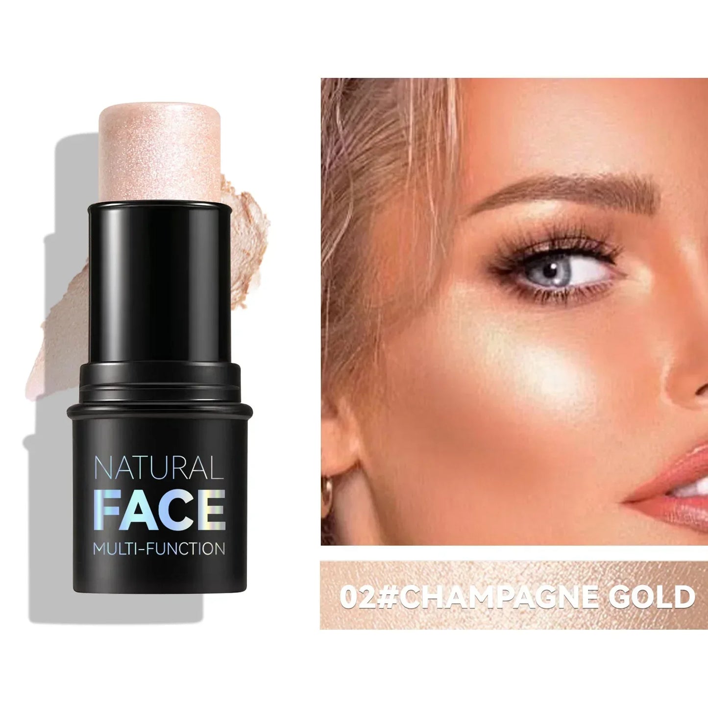 Multi-Function Contour & Highlighter Stick – Cream Bronzer, Blush &amp; Brightening Concealer Makeup Pen✨