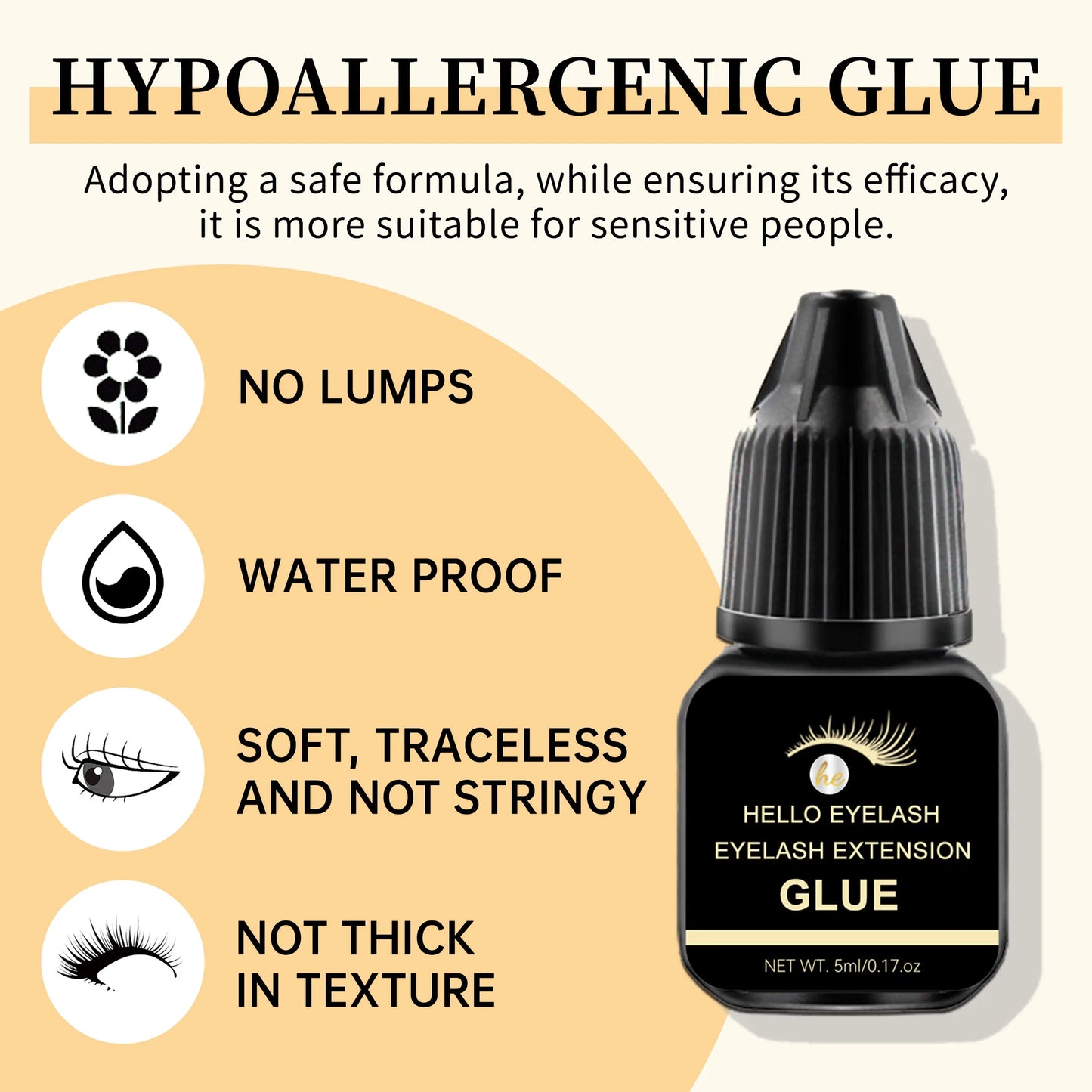 Diy Lash Glue – 5Ml – Fast-Dry, Strong Hold, 7–14 Day✨