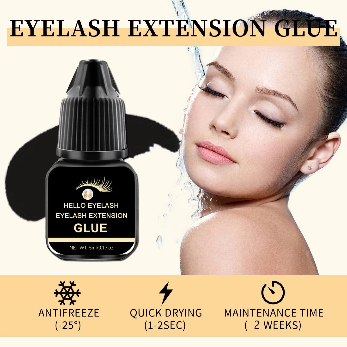 Diy Lash Glue – 5Ml – Fast-Dry, Strong Hold, 7–14 Day✨