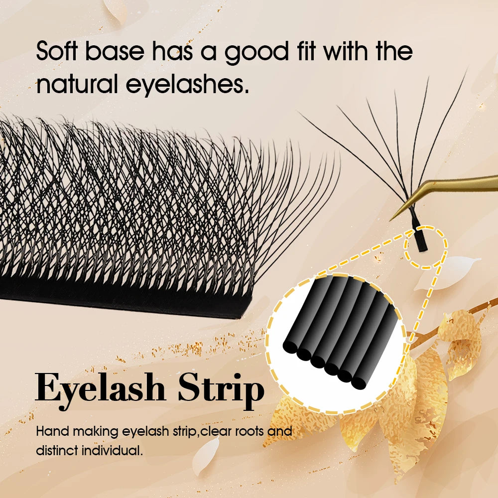 Premium Mink W – Shape Lash Extensions – 3D–6D Volume, 12✨