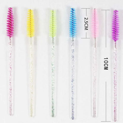Disposable Eyelash & – Eyebrow Brushes – Crystal Handle Mascara Wands✨