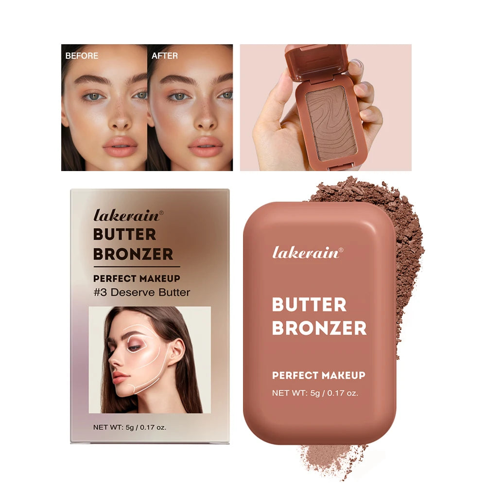 Matte Bronzer & – Contour Stick – Face Sculpting Shading Makeup with Illuminator for Natural 3D Definition✨