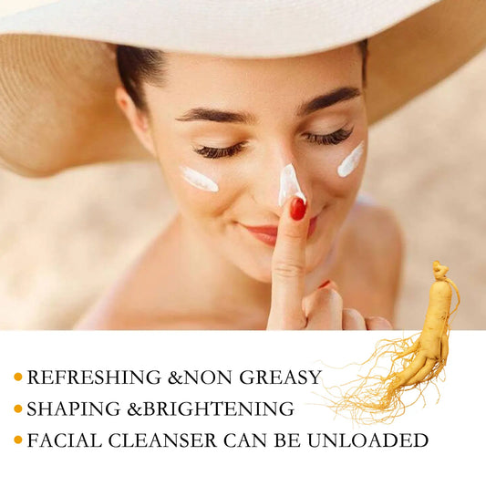 Ginseng Moisturizing Sunscreen – Spf 50 – Antioxidant Uv Protection Cream✨