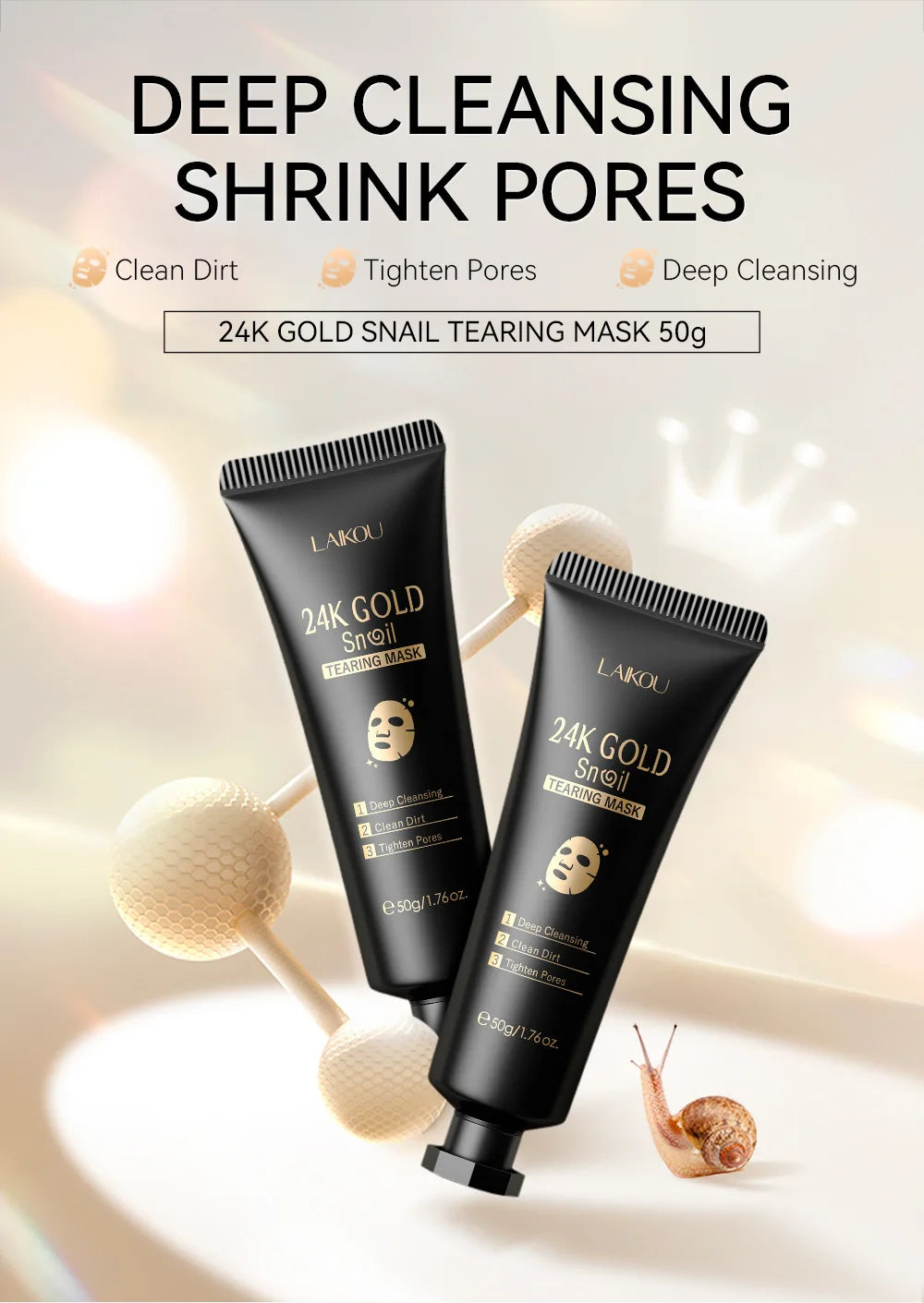 24K Gold Sakura Peel-Off Face Mask – Brightening & Glow Treatment✨