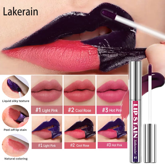 Peel-Off Lip Stain – Kit (3Pcs) – Long Lasting Waterproof Transfer-Proof Pink Lip Tint Set✨