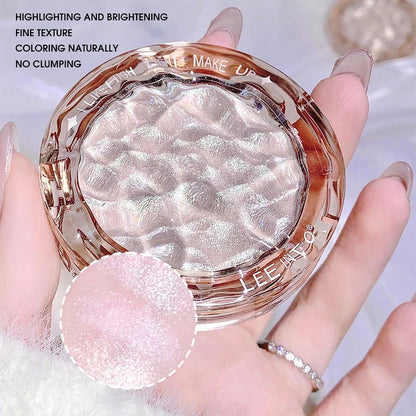 Glossy Highlight & – Contour Powder Palette – Natural Glow Glitter Highlighter✨