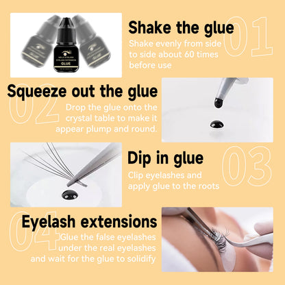 Diy Lash Glue – 5Ml – Fast-Dry, Strong Hold, 7–14 Day✨