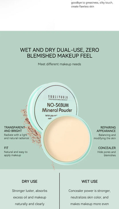 Miracle Setting Powder – – Oil Control, Smooth Matte, Long-Lasting Wear✨