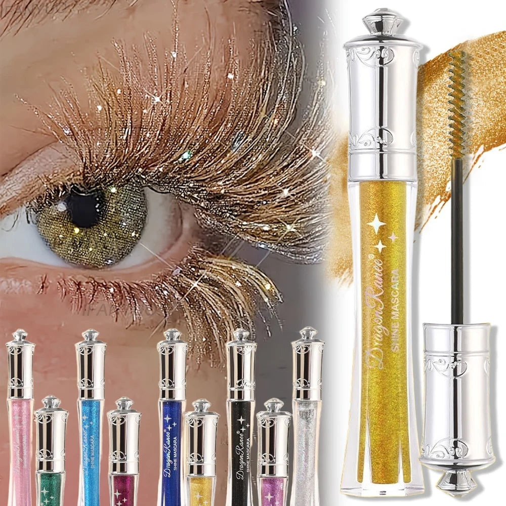 9-Color Diamond Glitter Mascara – Waterproof Volumizing Curl Lash Mascara✨