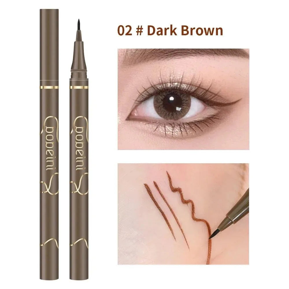 Ultra-Fine Liquid Eyeliner – – Waterproof, Quick-Dry, Matte Black & Brown✨