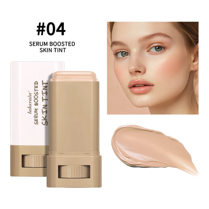 Waterproof Skin Tint Stick – Nourishing Tinted Serum Foundation Balm with Contour & Glow Finish✨