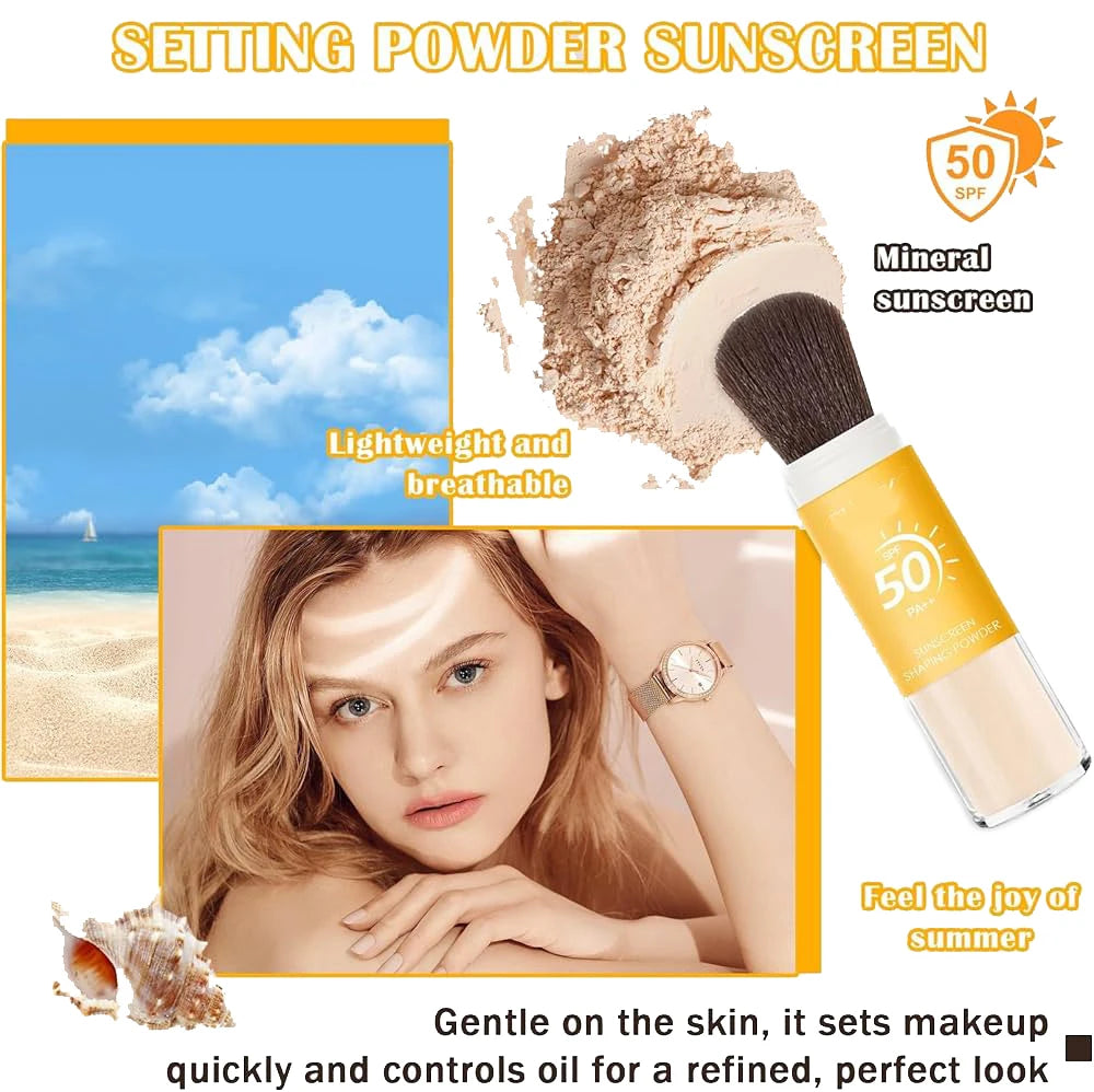 Mineral Sunscreen Setting Powder Spf 50 – Oil-Control Matte Finish✨