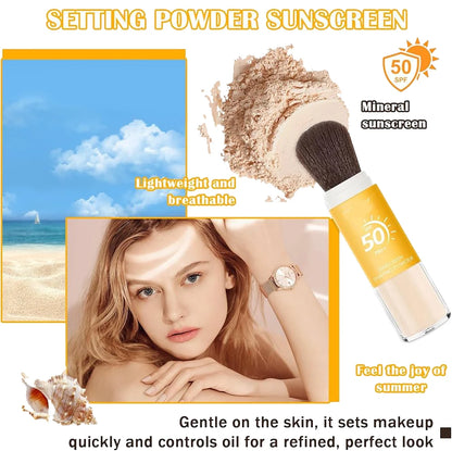 Mineral Sunscreen Setting Powder Spf 50 – Oil-Control Matte Finish✨